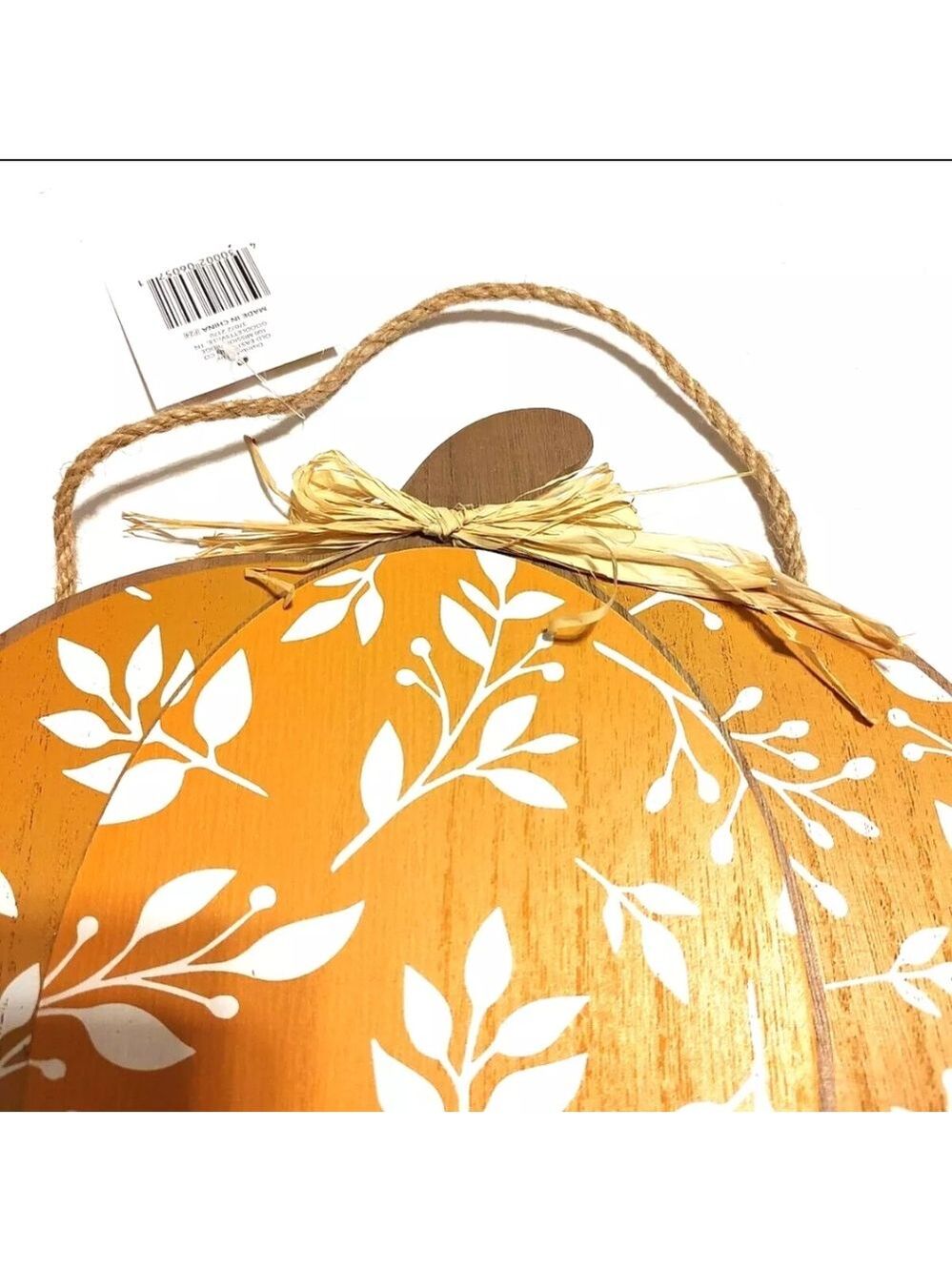 Decorative Mustard Yellow Pumpkin Wall Hanging - Hello Pumpkin - Picture 4 of 11